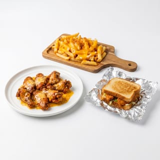 Fish Sandwich and 6 Pcs Wings Combo